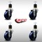 Service Caster 3.5'' SS Solid Poly Wheel Swivel 1-7/8'' Expanding Stem Caster Set, 4PK SCC-SSEX20S3514-SPUS-178-4 - alternate 4